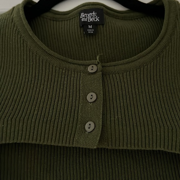 PACSUN Ribbed button crop - Picture 2 of 4